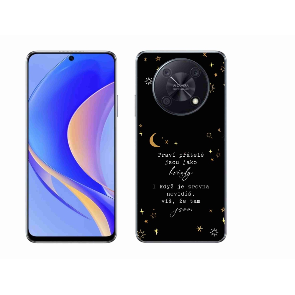 Gél borítás mmCase a Huawei Nova Y90 - idézet 6 fekete háttérrel