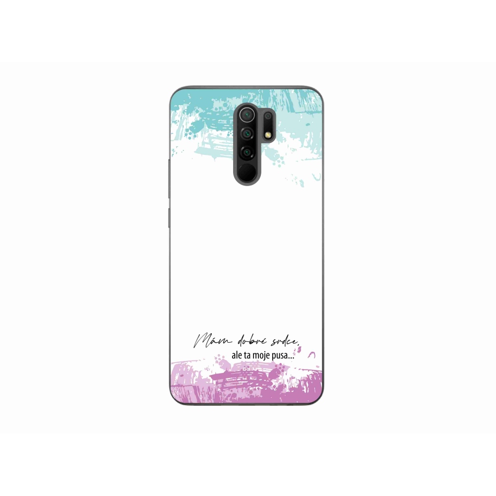 Gél borító mmCase a Xiaomi Redmi 9-hez - vicces szöveg 3 fehér háttérrel