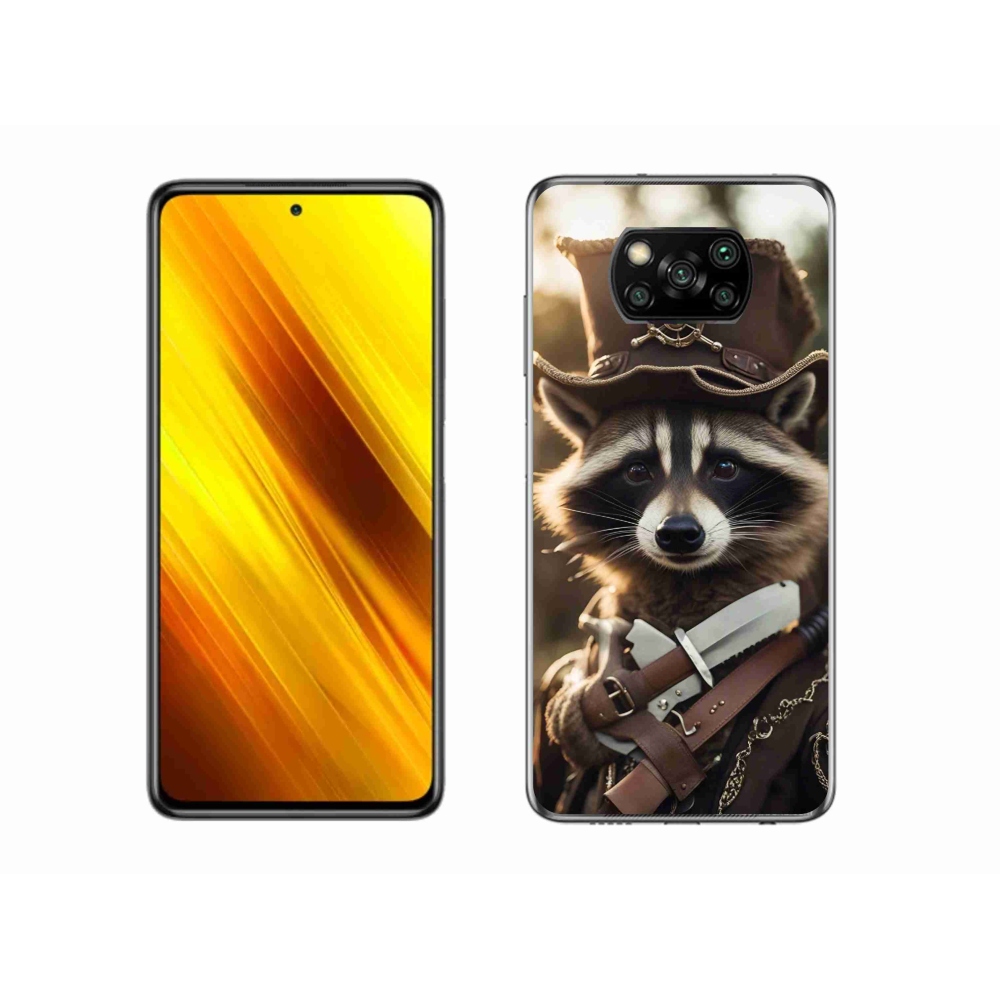 Gél borítás mmCase a Xiaomi Poco X3 Pro számára - mosómedve egyenruhában