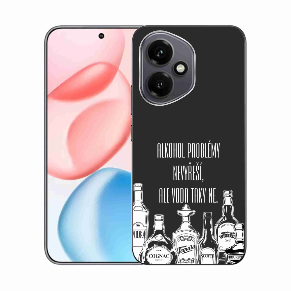 Gél borító mmCase a Honor 400-hoz - vicces szöveg fekete háttérrel