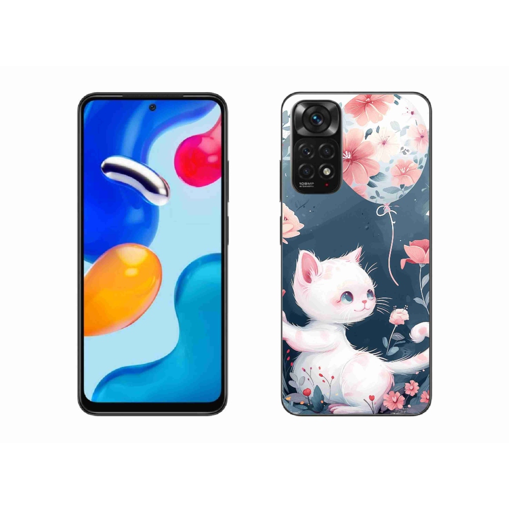 Gél borítás mmCase a Xiaomi Redmi Note 11 4G-hez - cica lufival