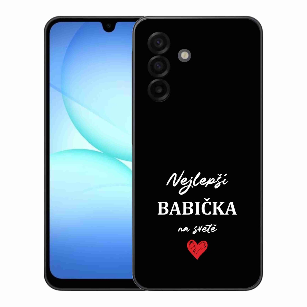 Gél borítás mmCase Samsung Galaxy A17 4G/5G - Best Grandma 1 fekete háttérrel