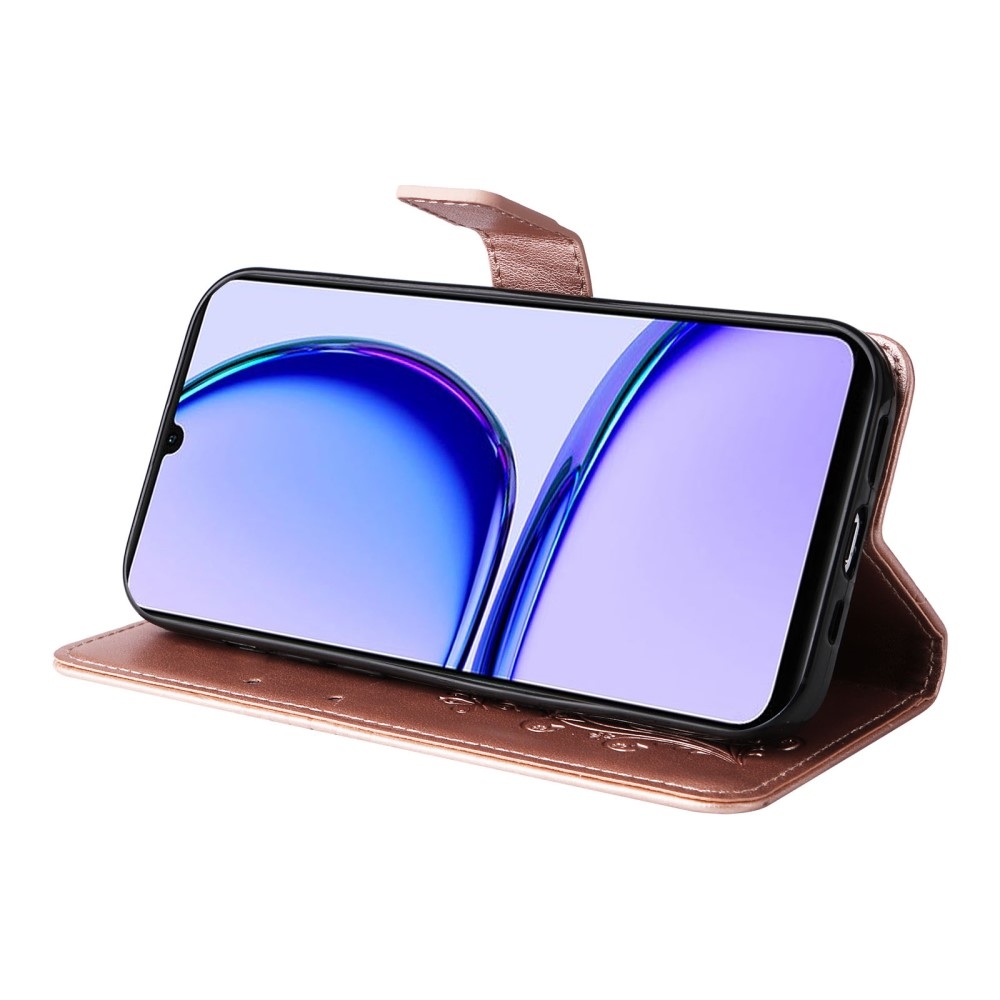 Nagy pillangó könyvtáska Realme C51/C53 készülékhez - rózsaarany