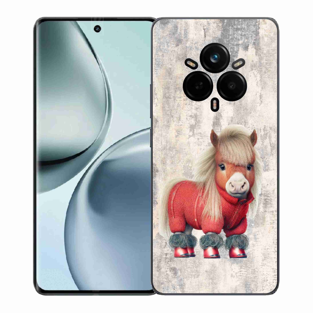 Gél borítás mmCase a Realme 14 Pro 5G számára - póni pulóverben