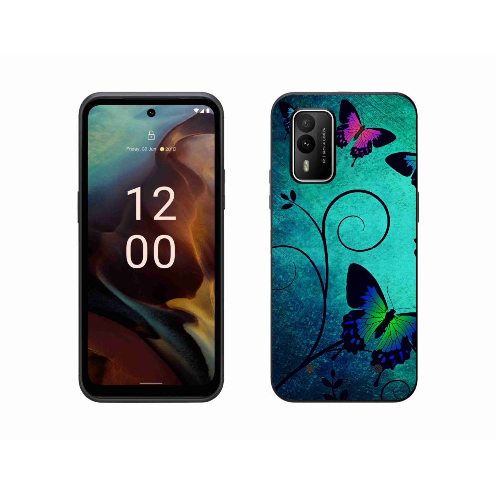 Zselés borítás mmCase a Nokia XR21 készülékhez - színes pillangók