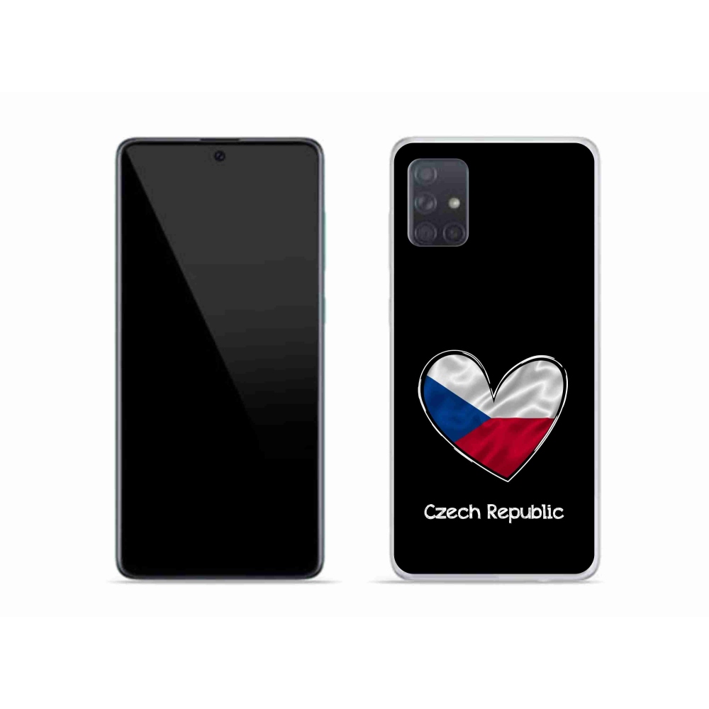 Gél borítás mmCase Samsung Galaxy A51 - zászlós szív fekete háttérrel
