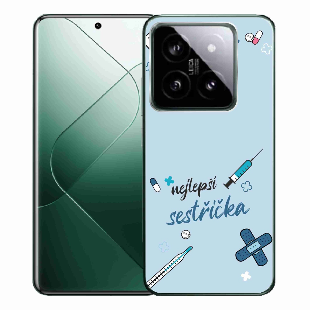 Gél borító mmCase a Xiaomi 14 Pro - legjobb kishúg kék háttérrel