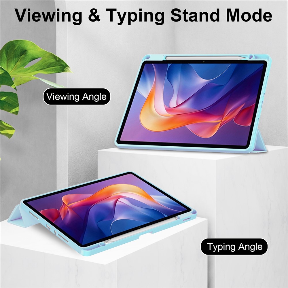 Ügyes záró tok Xiaomi Redmi Pad 2 táblagéphez - világoskék színben