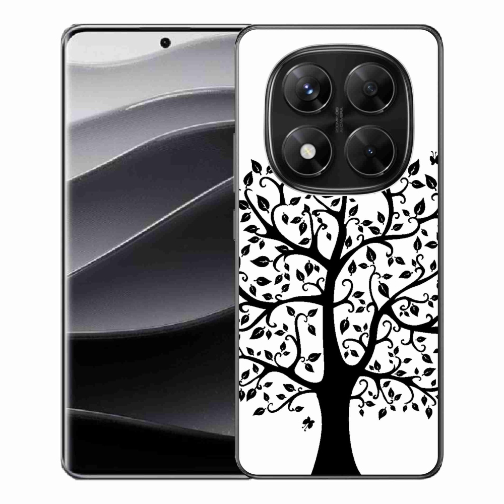 Gél borítás mmCase a Xiaomi Redmi Note 14 Pro 5G/Poco X7 5G számára - fekete és fehér fa