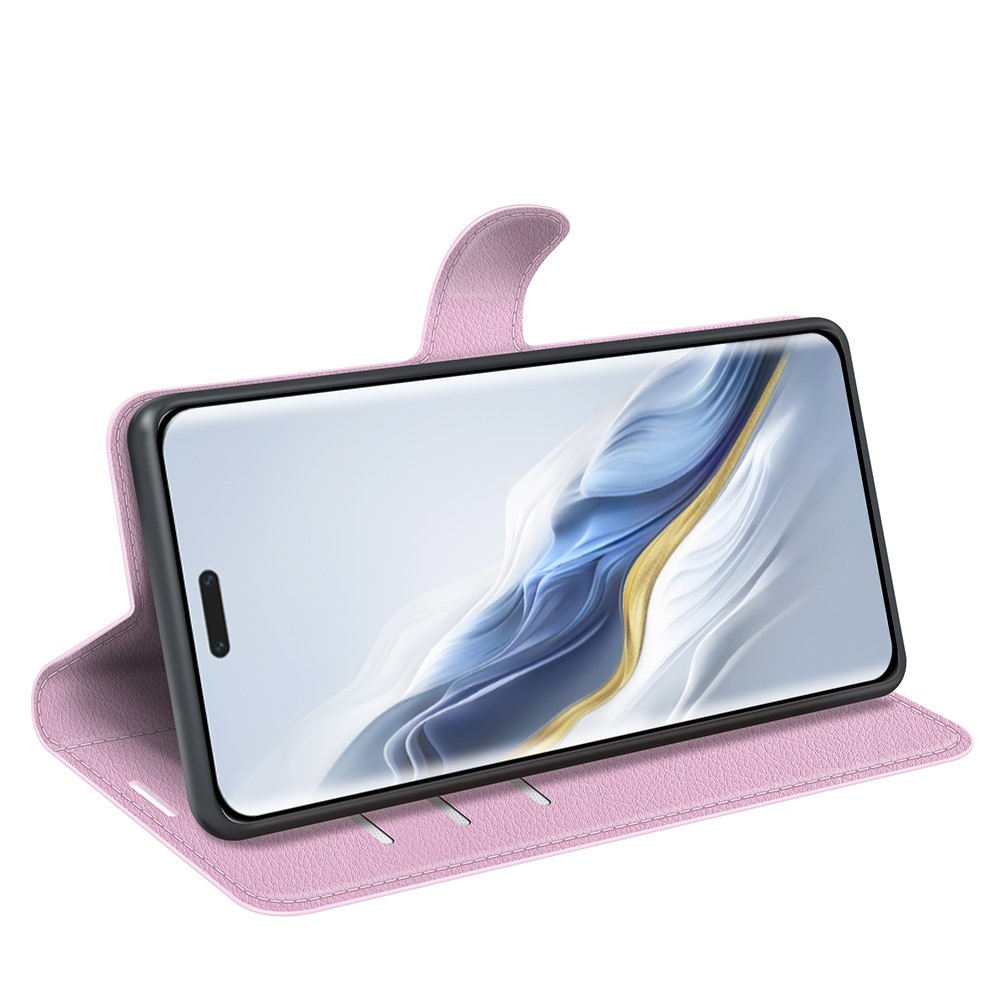 Litchi könyv tok a Honor Magic 6 Pro 5G készülékhez - rózsaszín