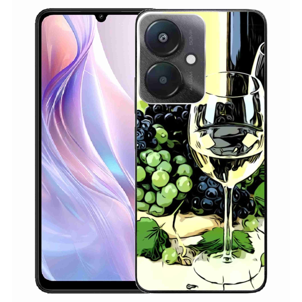 Gél borítás mmCase a Xiaomi Redmi 13C 5G számára - pohár bor