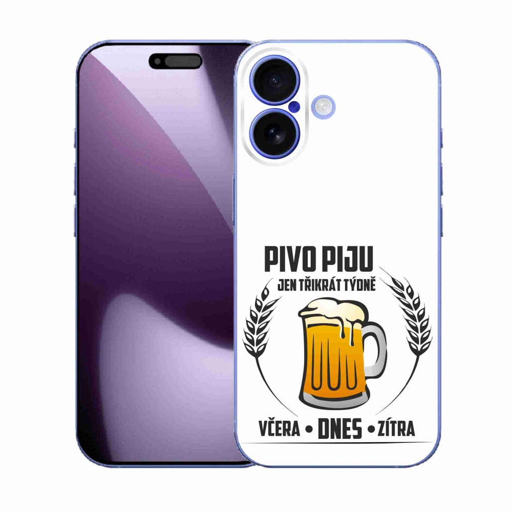 Gél borítás mmCase iPhone 17 készülékhez - sör motívum fehér háttér