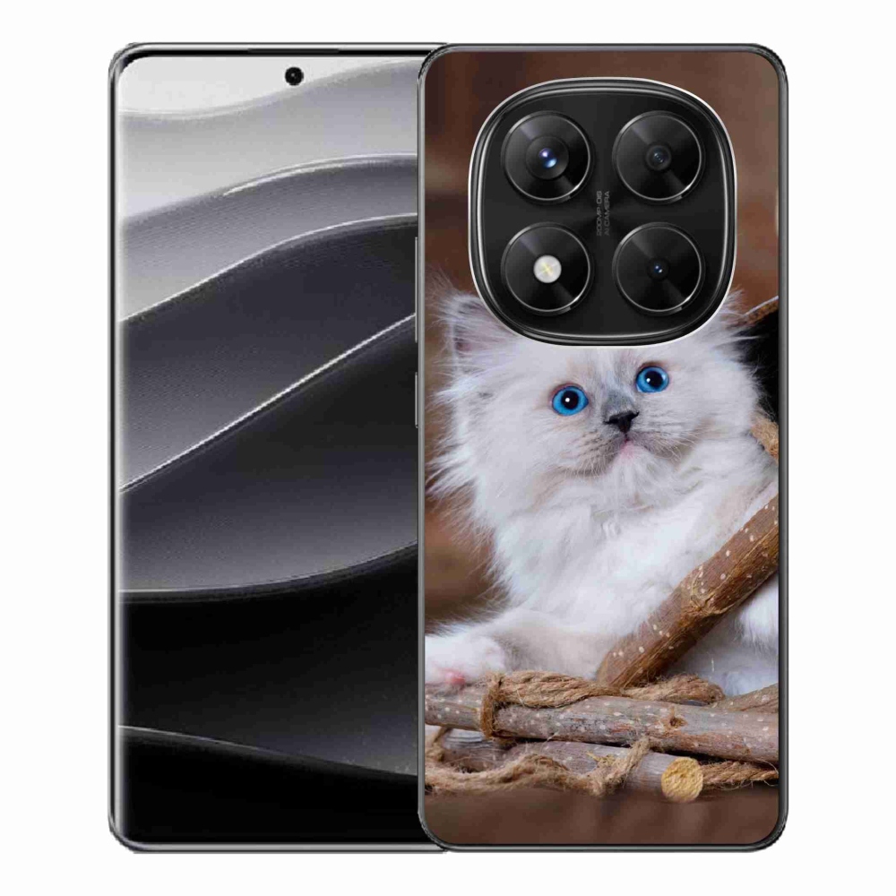 Gél borítás mmCase a Xiaomi Redmi Note 14 Pro 5G/Poco X7 5G számára - fehér cica