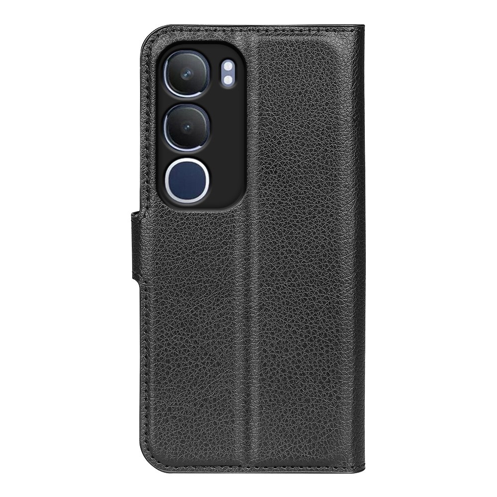 Litchi könyvtáska Vivo Y19s készülékhez - fekete