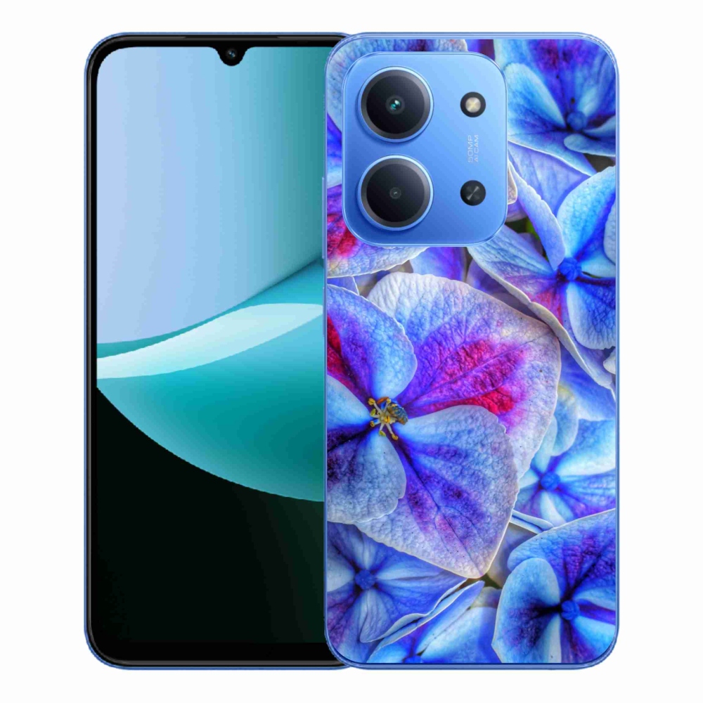 Gél borítás mmCase a Xiaomi Redmi 15C 4G/5G (173mm) - kék virágok 1