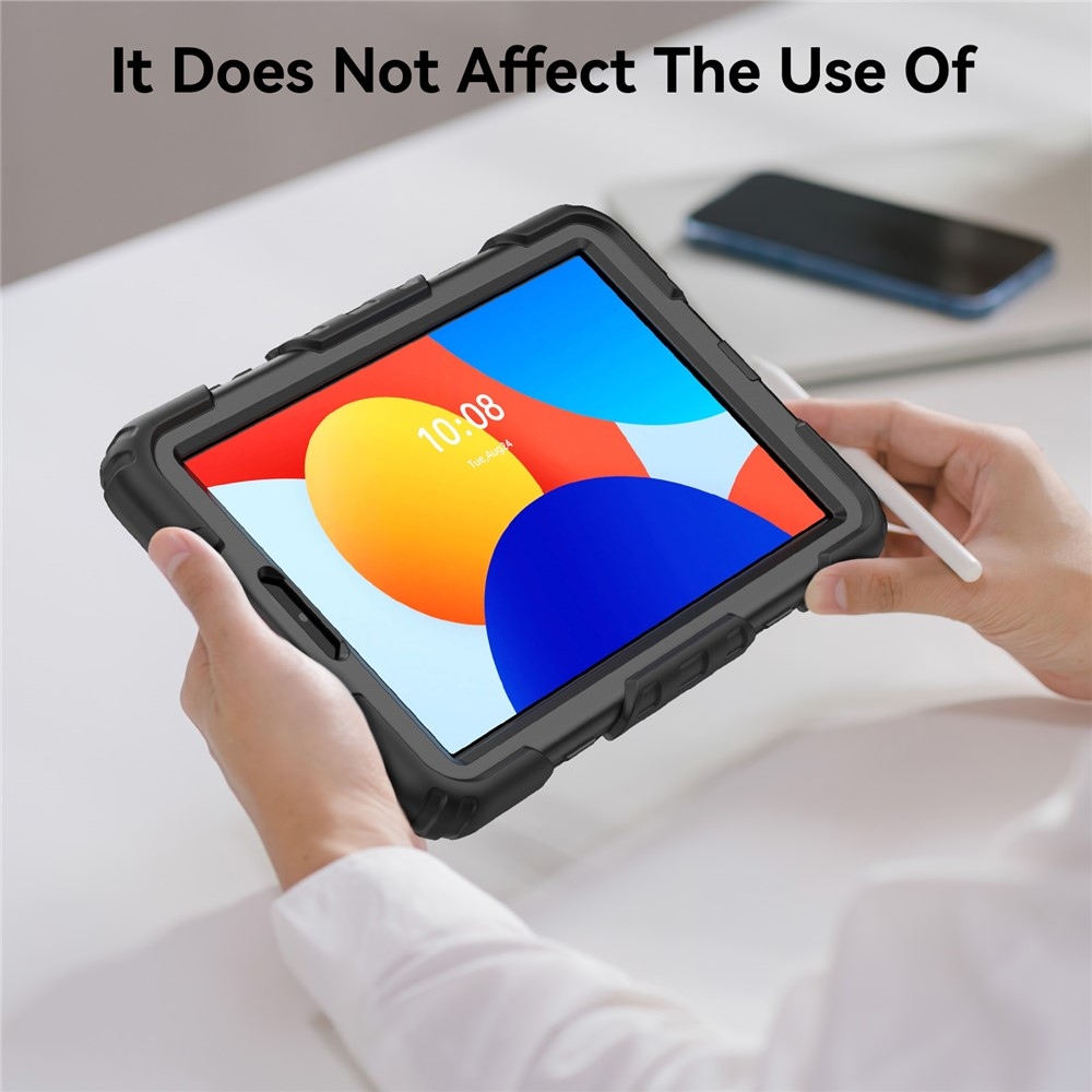 Strapabíró borító kéztartóval és vállpánttal Xiaomi Redmi Pad SE 8.7 - fekete