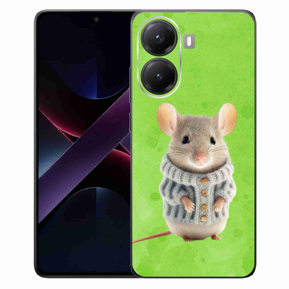 Gél borítás mmCase a Xiaomi Poco X7 Pro 5G-hez - egér pulóverben