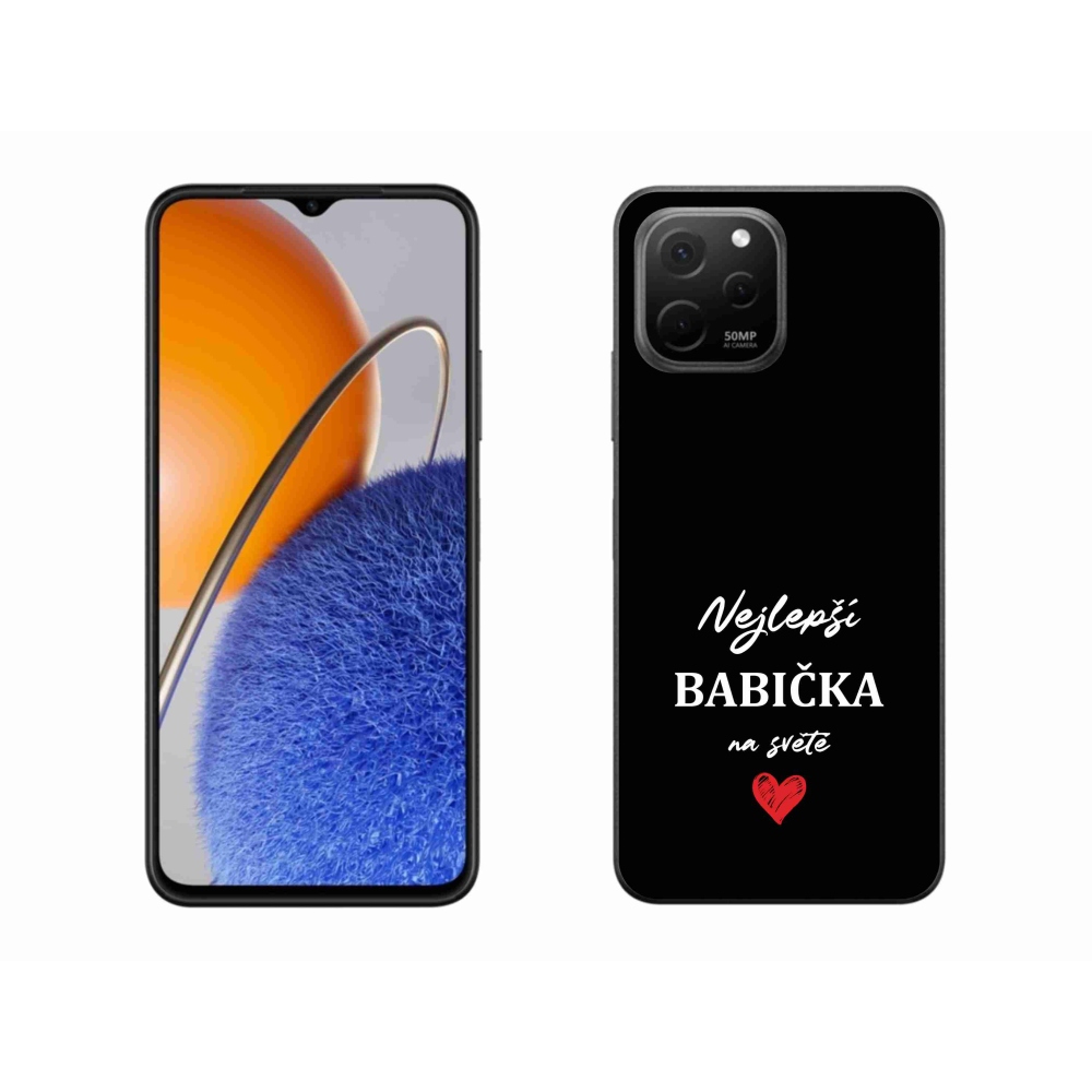 Gél borító mmCase a Huawei Nova Y61-en - a legjobb nagymama 1 fekete háttérrel