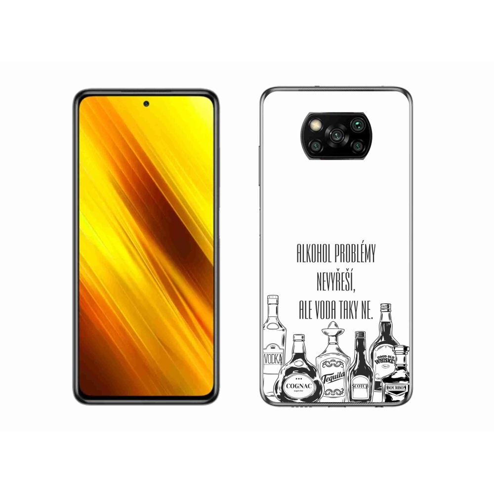 Gél borító mmCase a Xiaomi Poco X3-hoz - vicces szöveg fehér háttérrel