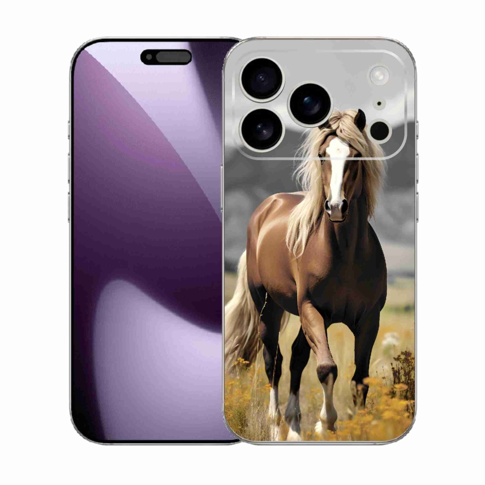Zselés borítás mmCase iPhone 17 Pro készülékhez - barna ló 1