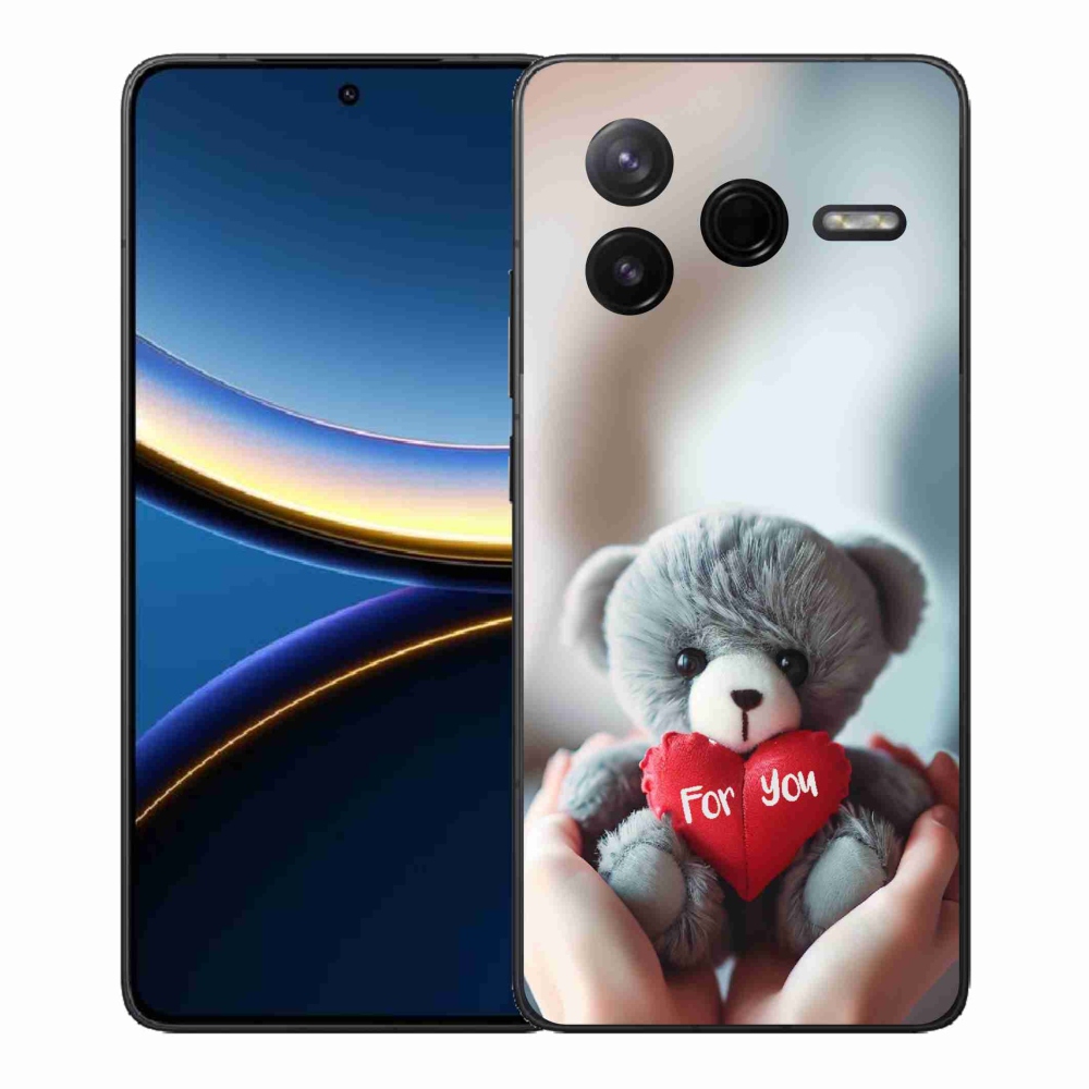 Gél borítás mmCase a Xiaomi Poco F7 Pro számára - mackó a szerelmesek számára