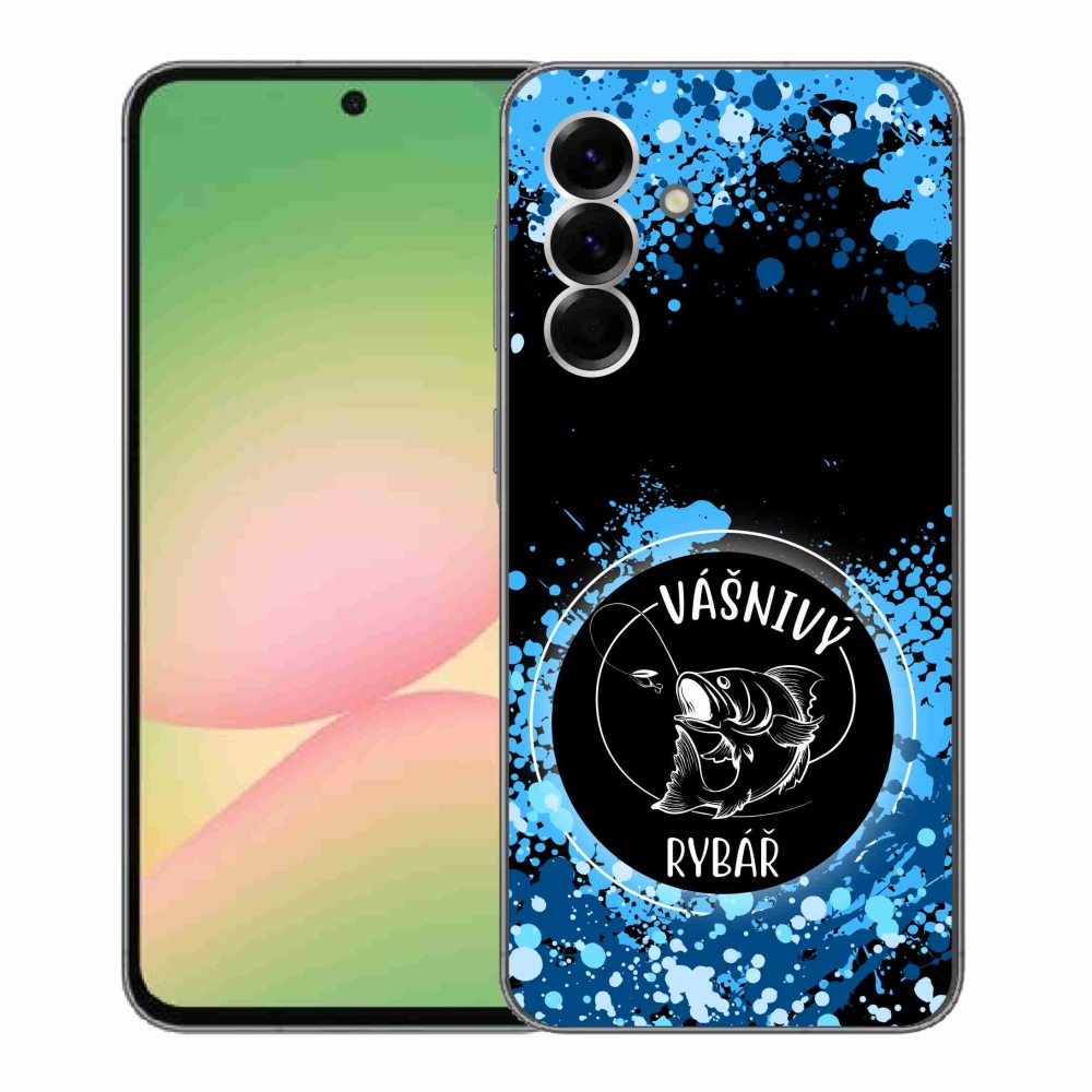 Gél borító mmCase Samsung Galaxy A56 5G - szenvedélyes halász fekete háttérrel