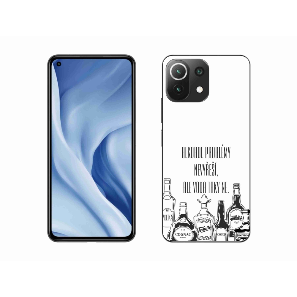 Gél borító mmCase a Xiaomi 11 Lite 5G NE számára - vicces szöveg fehér háttérrel