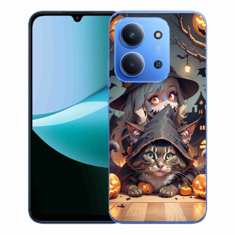 Gél borítás mmCase a Xiaomi Redmi 15C 4G/5G (173mm) - boszorkány macskával