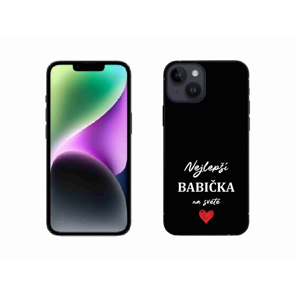 Gél borítás mmCase iPhone 14 készülékhez - Best Grandma 1 fekete háttér