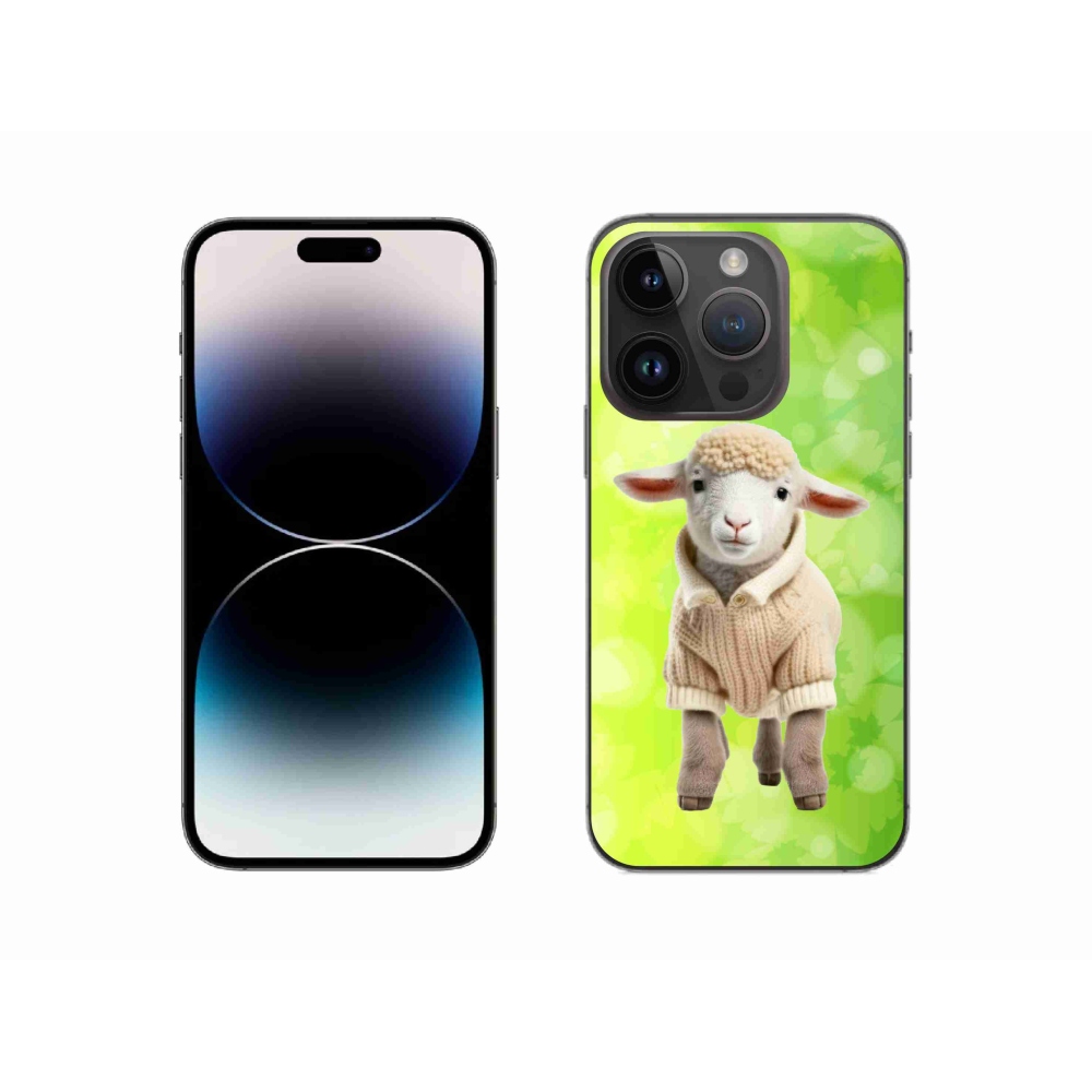 Zselés borítás mmCase iPhone 14 Pro készülékhez - bárány pulóverben