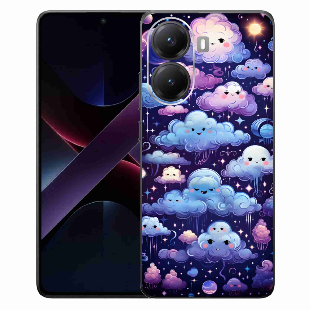 Gél borítás mmCase a Xiaomi Poco X7 Pro 5G számára - felhők