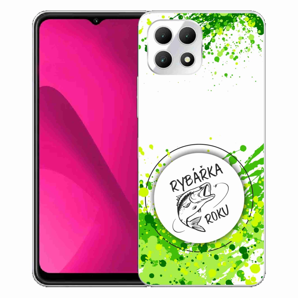 Zselés borító mmCase a T-Mobile T Phone 2 készülékhez - Az év horgásza fehér háttérrel