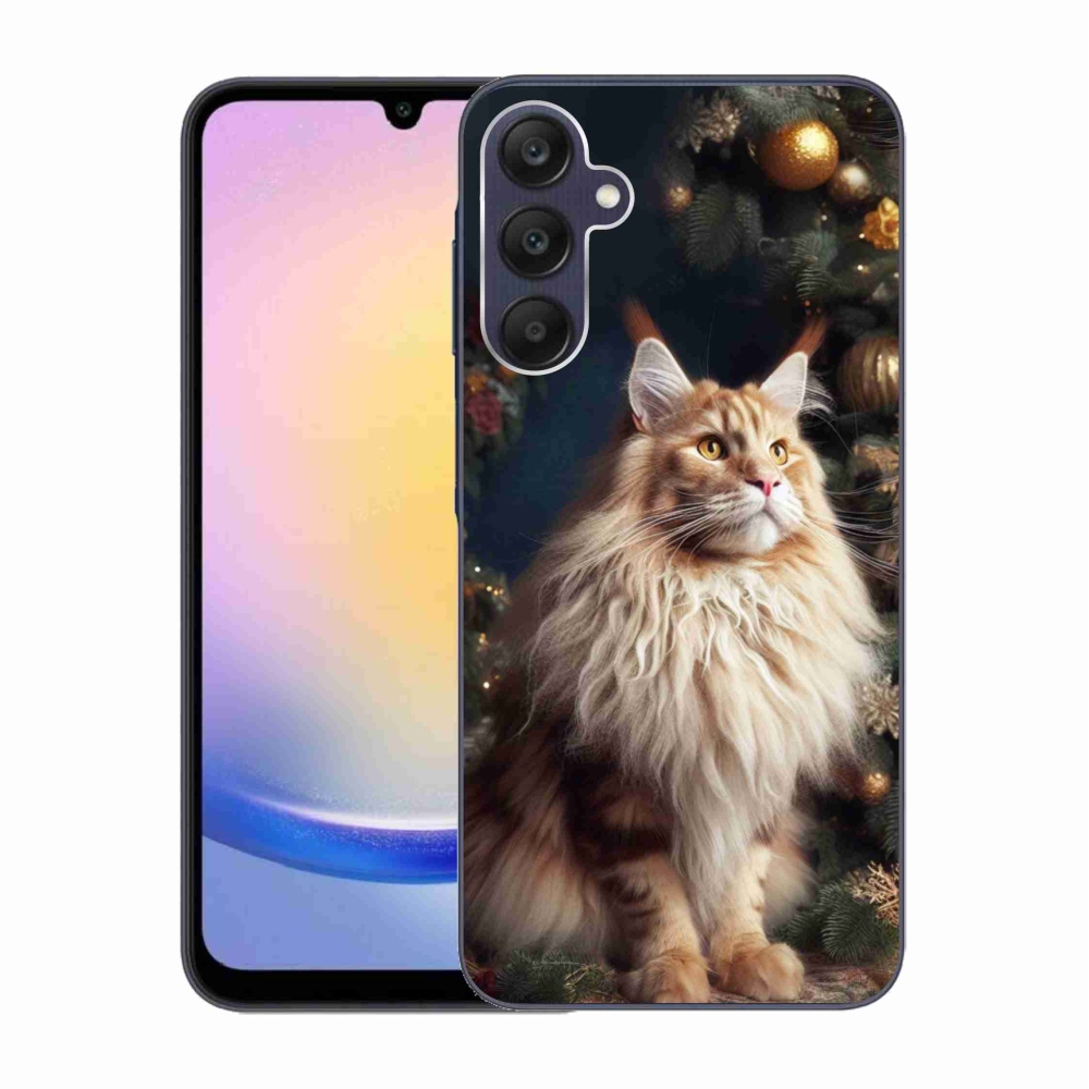 Gél borító mmCase Samsung Galaxy A25 5G - macska a fánál - Samsung Galaxy A25 5G - macska a fánál