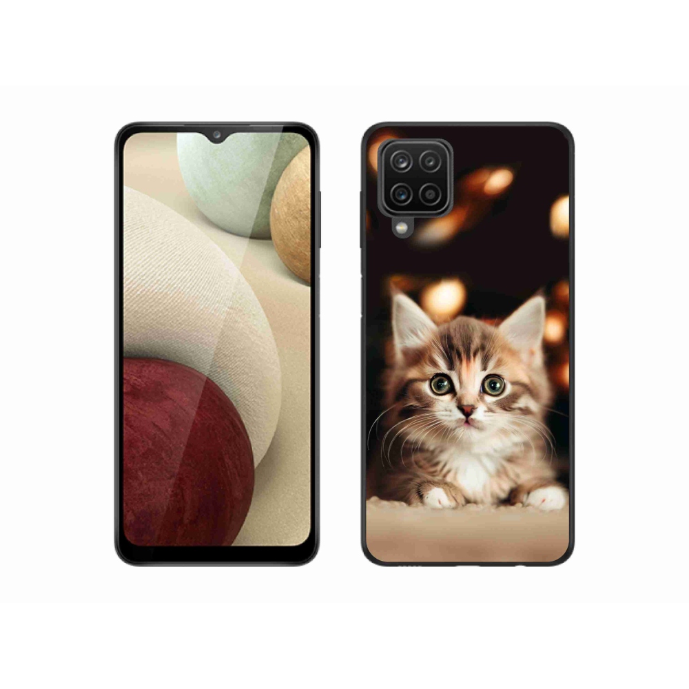 Gél borítás mmCase Samsung Galaxy A12 készülékhez - aranyos cica 2