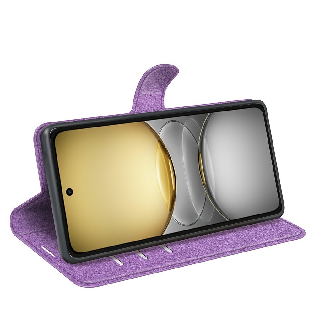 Litchi könyvtáska a Realme C75 készülékhez - lila