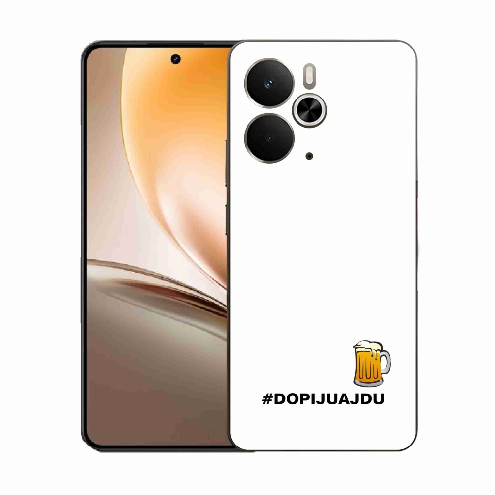 Gél borító mmCase a Realme 14 5G/14T 5G készülékhez - sör motívum 1 fehér háttér