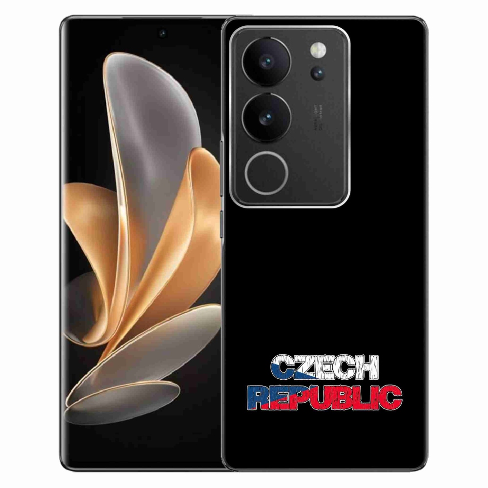 Gél borító mmCase a Vivo V29 5G készülékhez - Csehország fekete háttér
