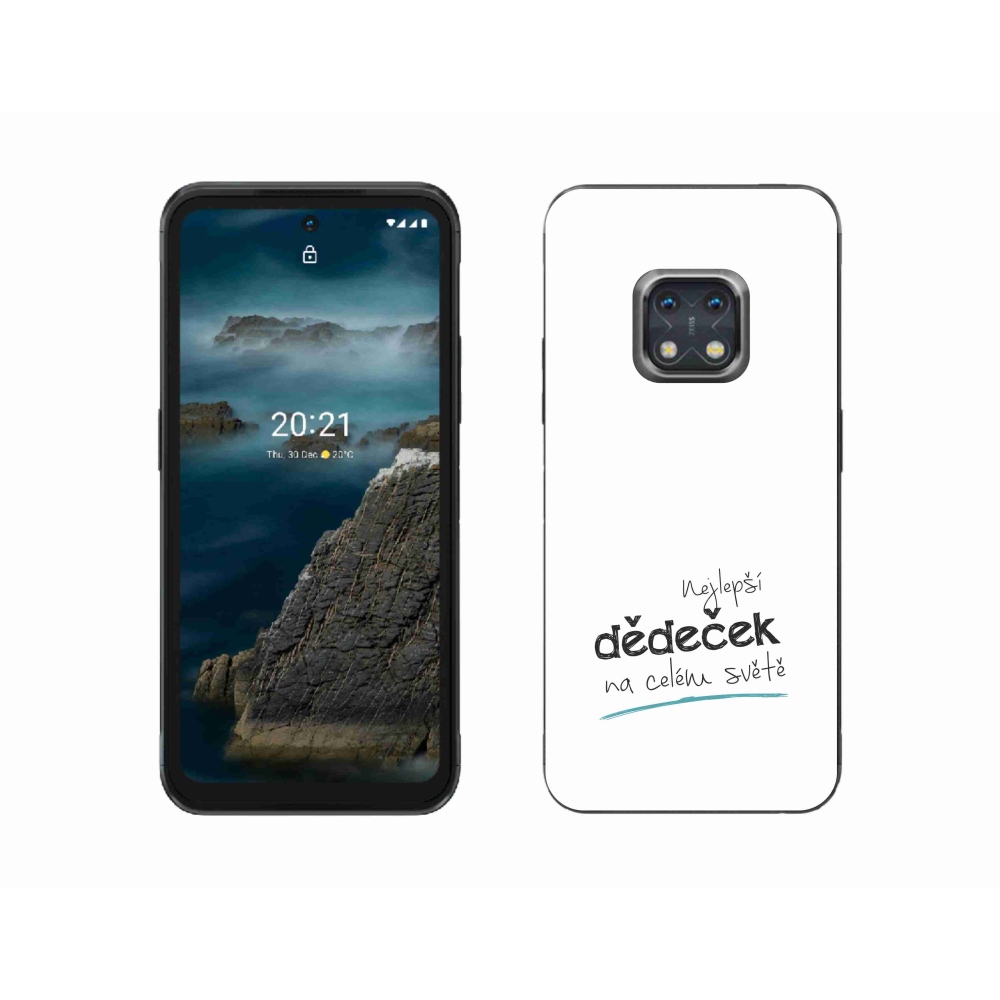 Gélborítás mmCase a Nokia XR20 készüléken - a legjobb nagypapa 3 fehér háttérrel