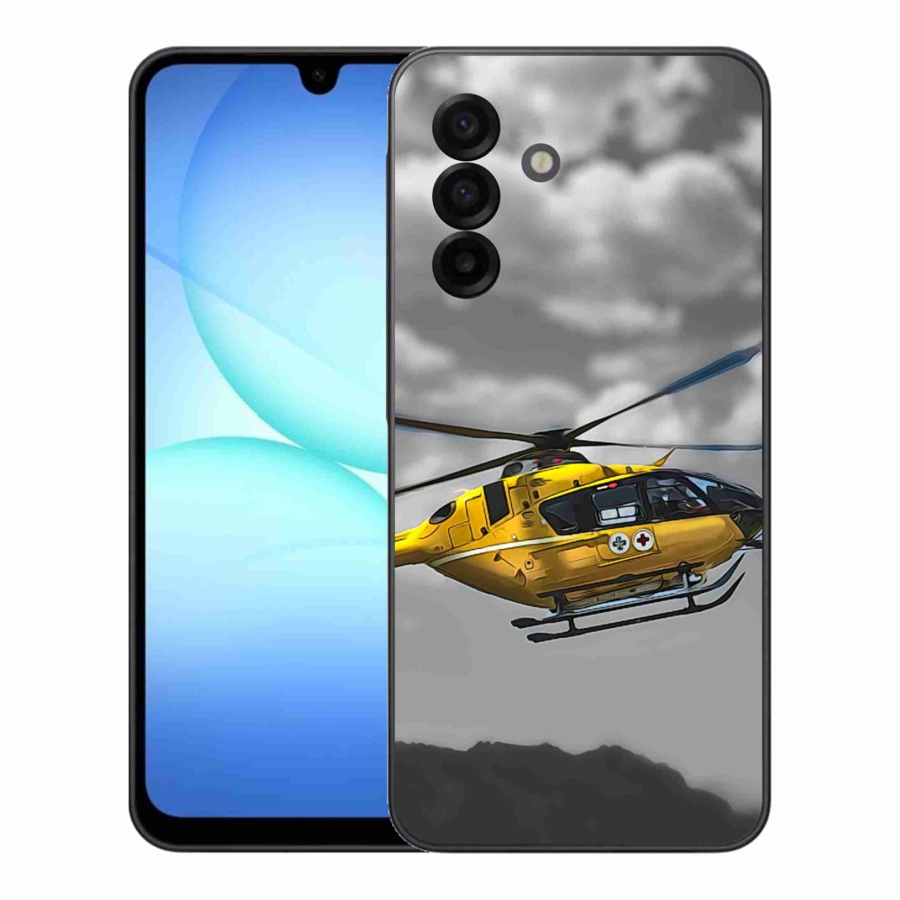 Gél védőhuzat mmCase Samsung Galaxy A17 4G/5G - sárga helikopterhez