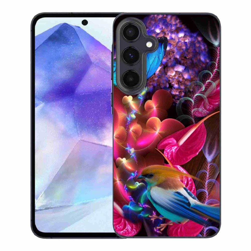 Gél borítás mmCase Samsung Galaxy A55 5G - színes virágokhoz