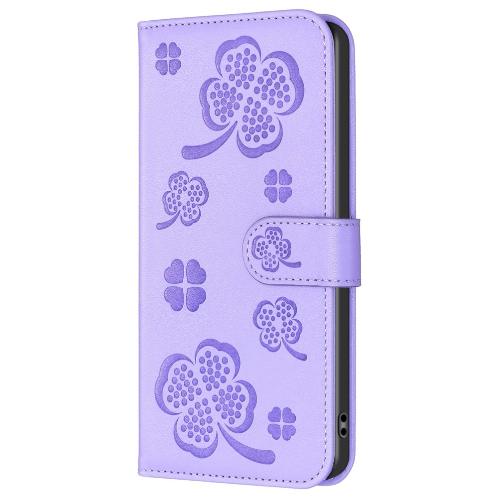 Clover könyv tok Samsung Galaxy A56 5G készülékhez - lila