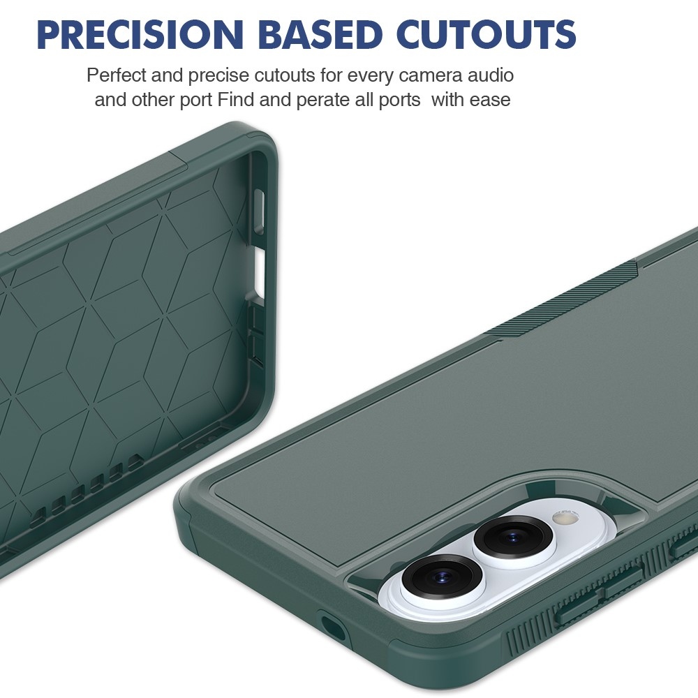 Ütésálló, tartós borítás Samsung Galaxy S25 Edge készülékhez - sötétzöld