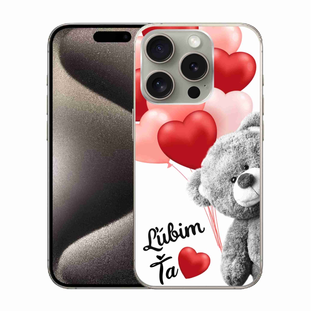 Gél tok mmCase iPhone 15 Pro készülékhez - I love you en