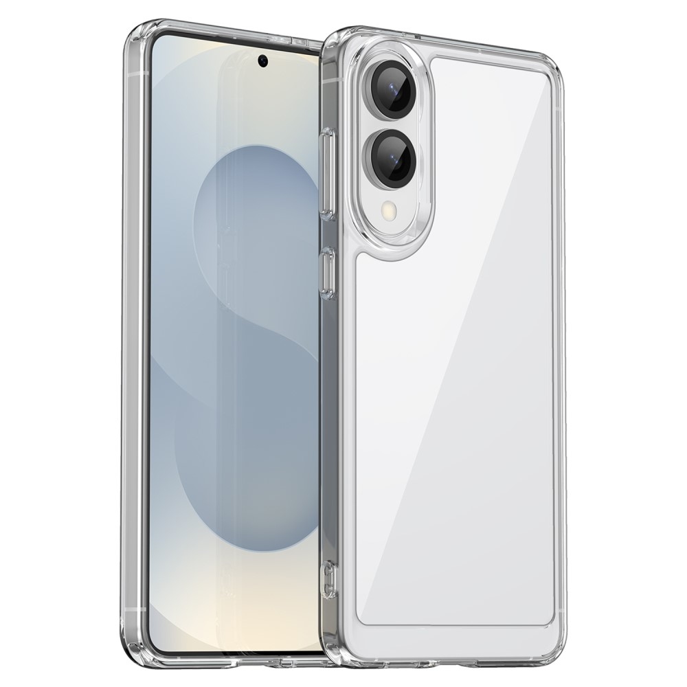 Gél tok kemény hátlappal Samsung Galaxy S25 Edge készülékhez - átlátszó