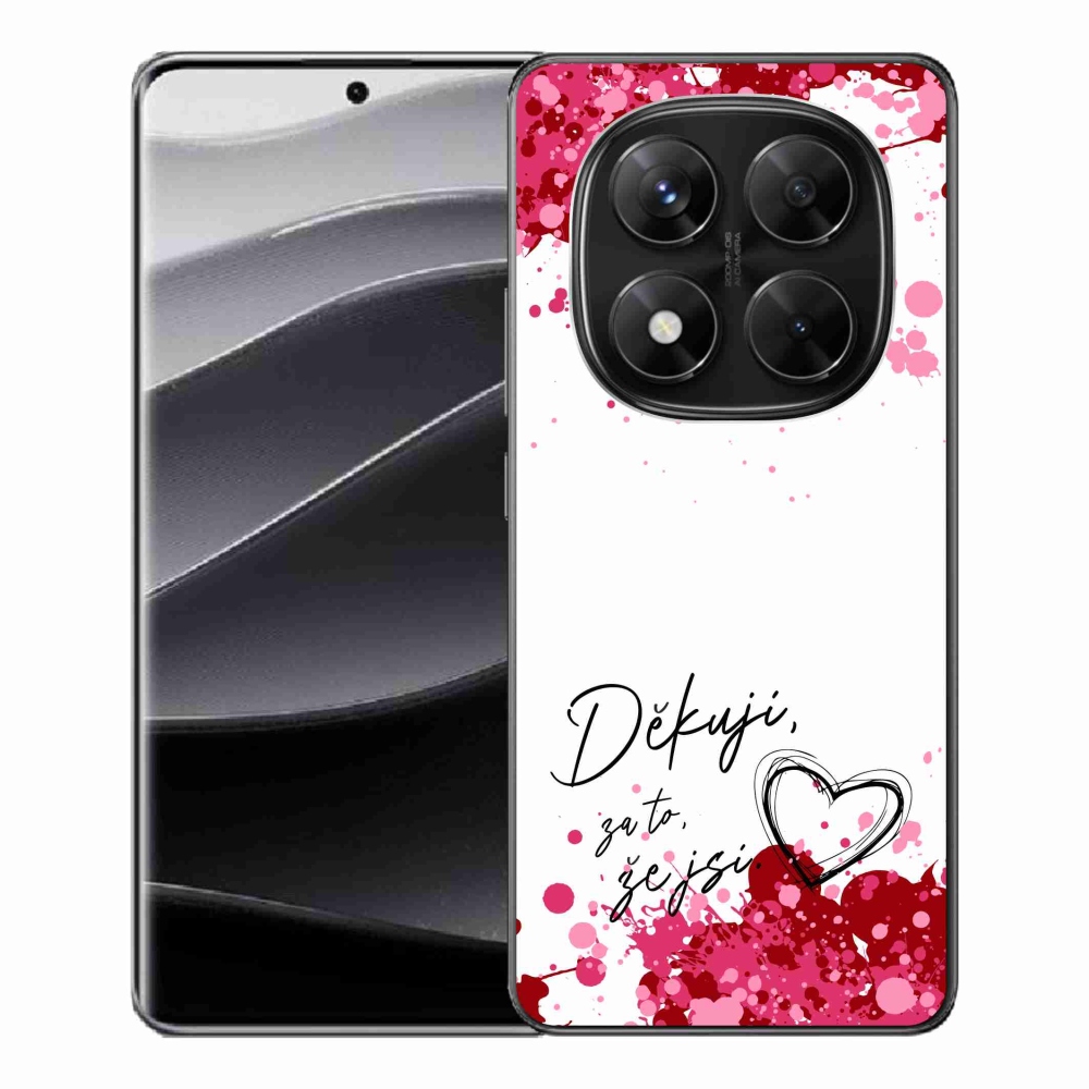 Gél borító mmCase a Xiaomi Redmi Note 14 Pro 5G/Poco X7 5G - love text 2 fehér háttérrel