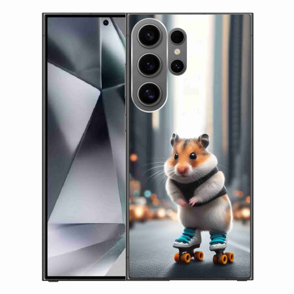 Zselés borítás mmCase Samsung Galaxy S24 Ultra készülékhez - hörcsög a korcsolyán