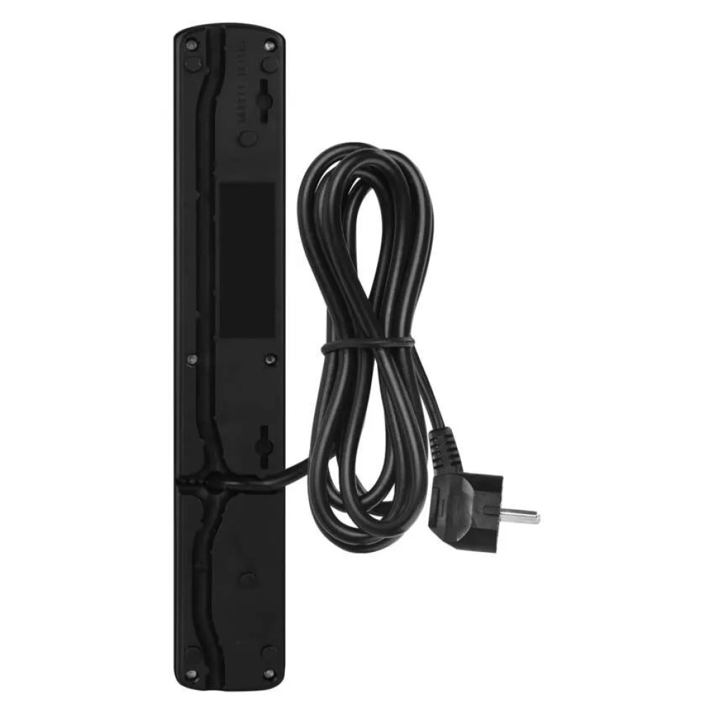 Túlfeszültségvédő - 5 aljzat, 3m - fekete