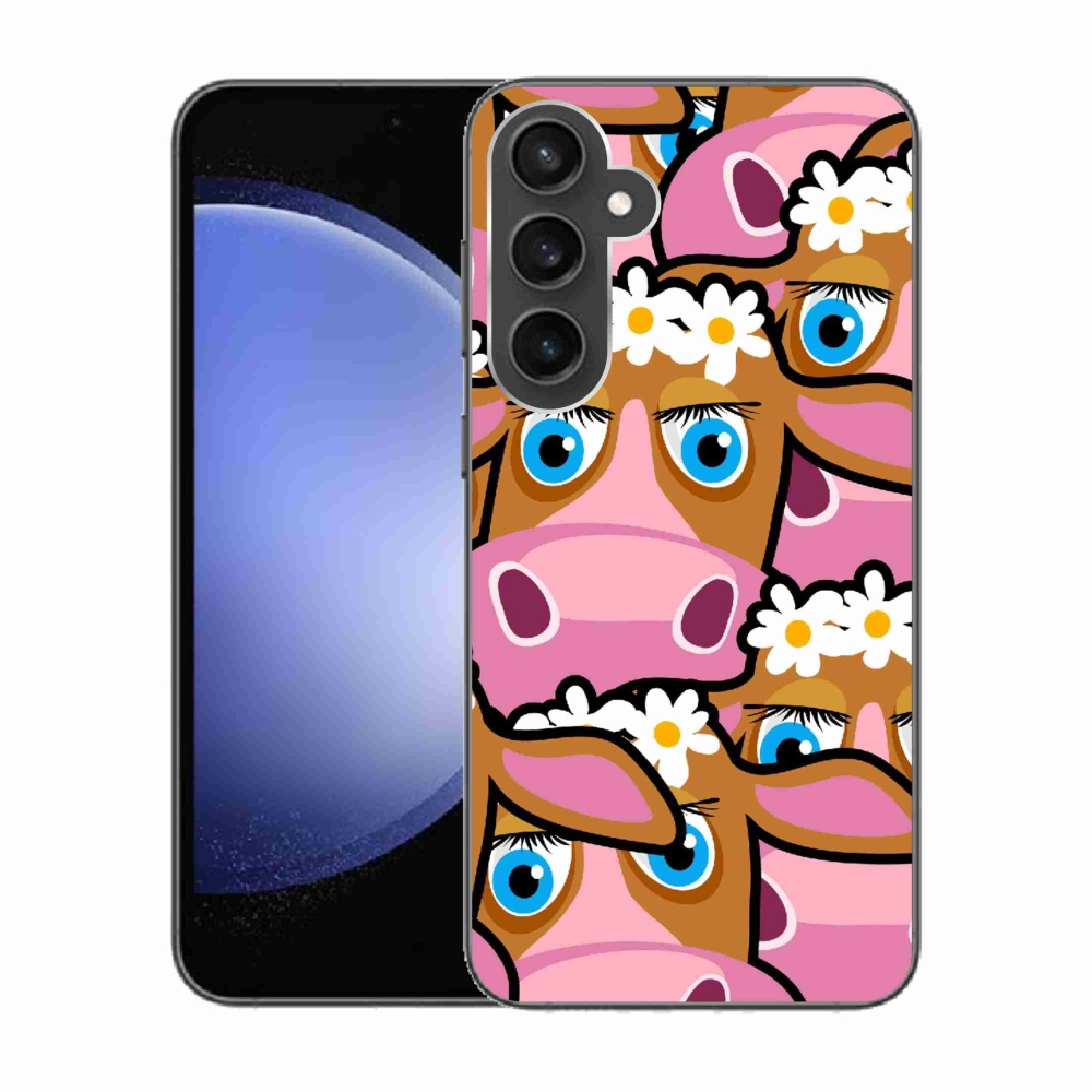 Gél borítás mmCase Samsung Galaxy S23 FE - rajzfilm tehenekhez