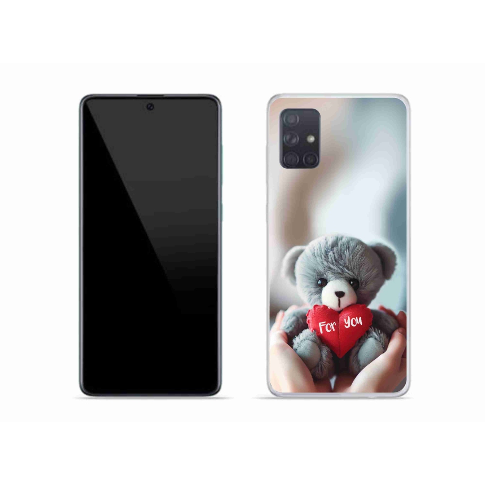 Gél borítás mmCase Samsung Galaxy A51 készülékhez - mackó a szerelmesek számára