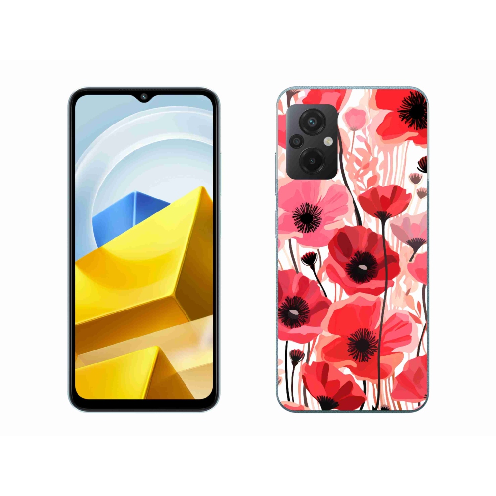 Gél borítás mmCase a Xiaomi Poco M5 4G-hez - mákos 1